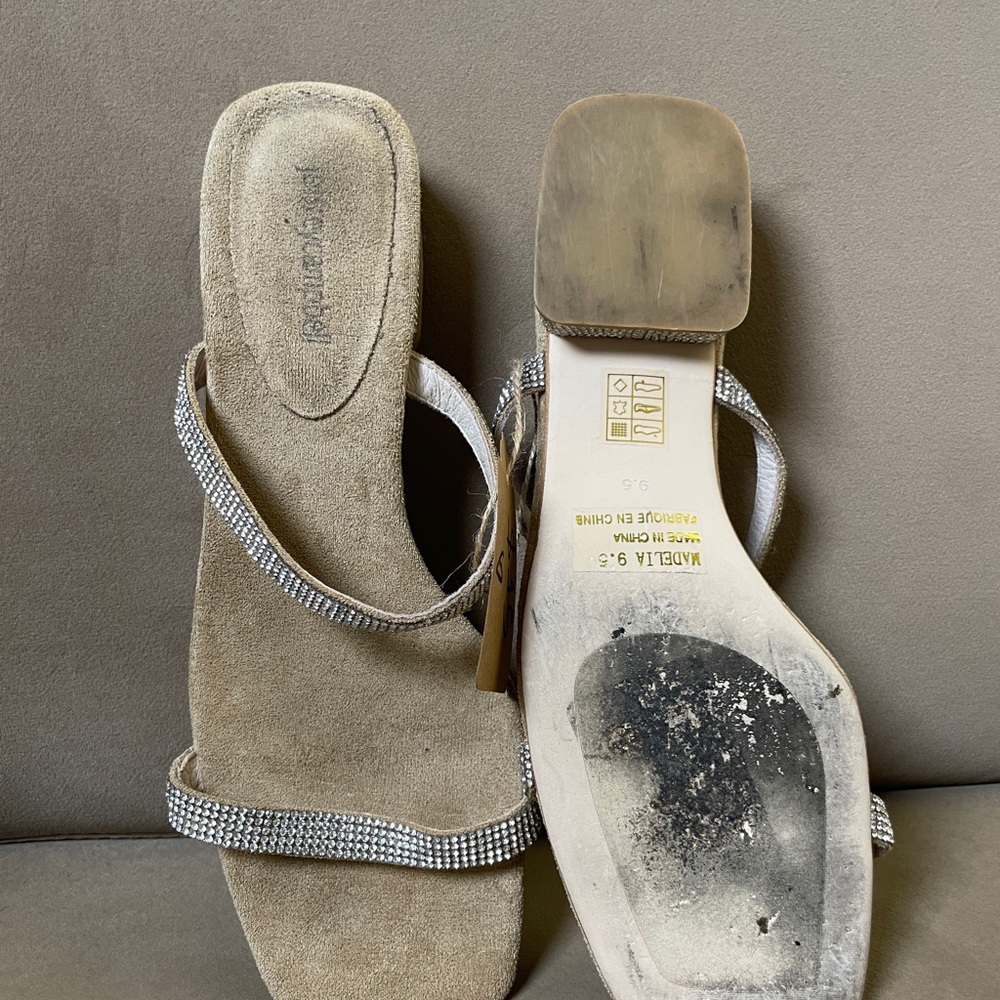 Jeffrey Campbell Beige Rhinestone Sandals